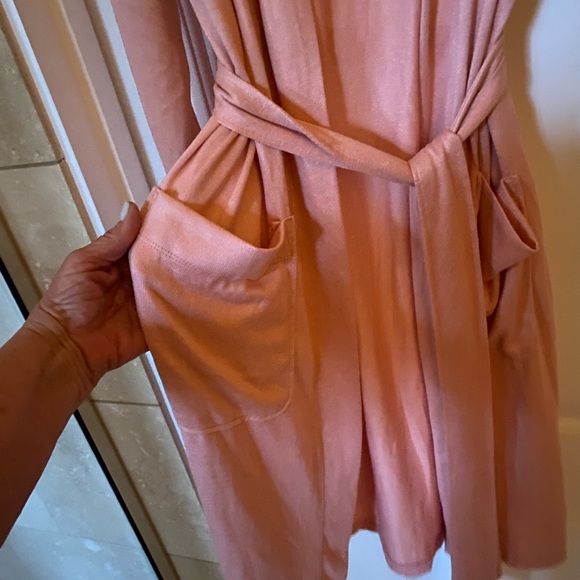 Lands End Pink Lightweight Sweater Robe S - Picture 2 of 4